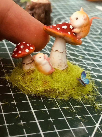 Hamster miniature en argile à l'échelle 1:12, maison de poupée, pâtisserie, scène, nourriture miniature, accessoires de jeu