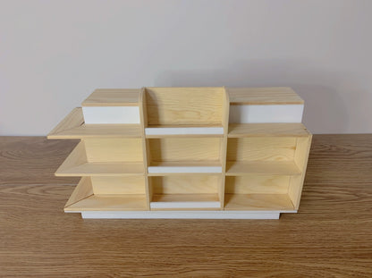 1:6 Scale Miniature Dollhouse Furniture Wooden Cabinet Display Shelf With Cash Register For Blythe Dolls