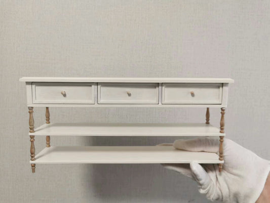 Mesa de plataforma en miniatura a escala 1:12, muebles para casa de muñecas Blythe