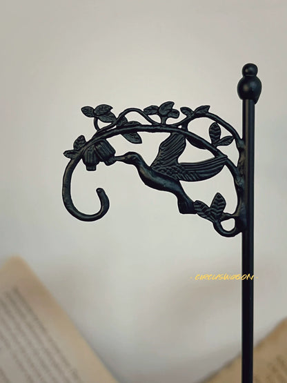 Lampadaire miniature en métal à l'échelle 1:12, accessoire pour maison de poupée