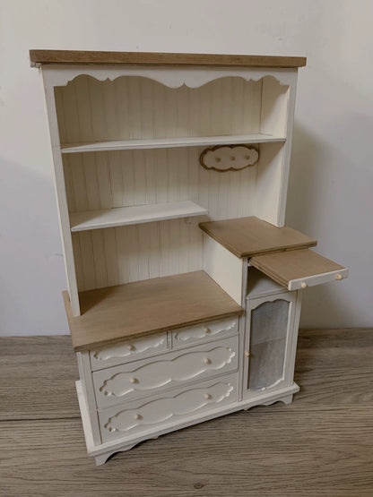 1:12 Scale Miniature French Sideboard Cabinet Vintage Distressed Dollhouse Furniture For Living Room Kitchen