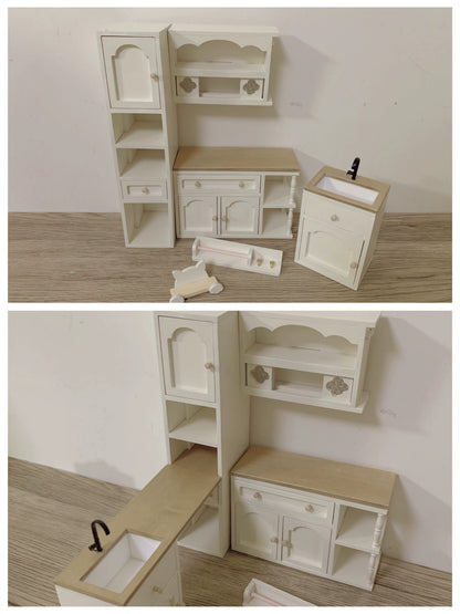 1:6 Scale Nordic Retro Miniature Furniture For Blythe Dolls OB11 Custom Handmade