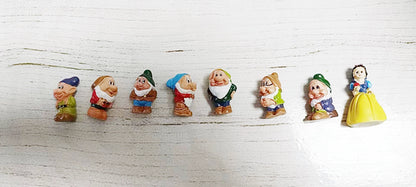 1:12 Scale Snow White And Seven Dwarfs Miniature Dollhouse Decor