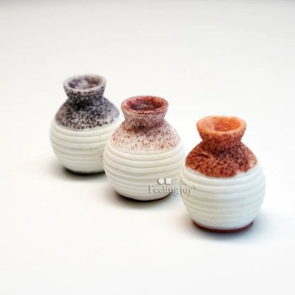 Bouteille en céramique bicolore, accessoires miniatures pour maison de poupée BJD, échelle 1:6 et 1:12