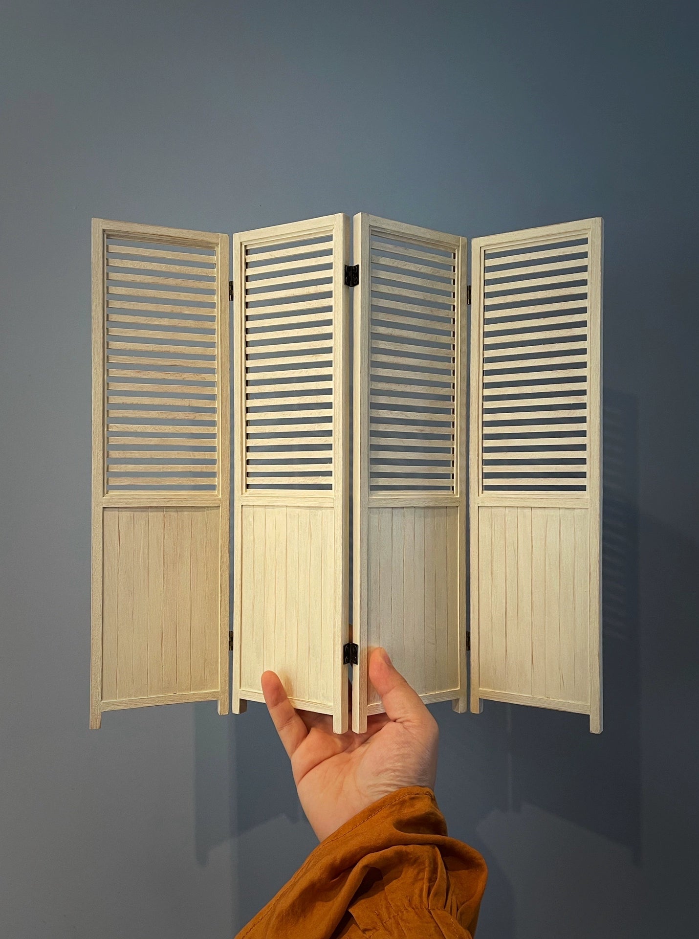 Meubles miniatures pour maison de poupée Blythe, paravent pliable à l'échelle 1:6