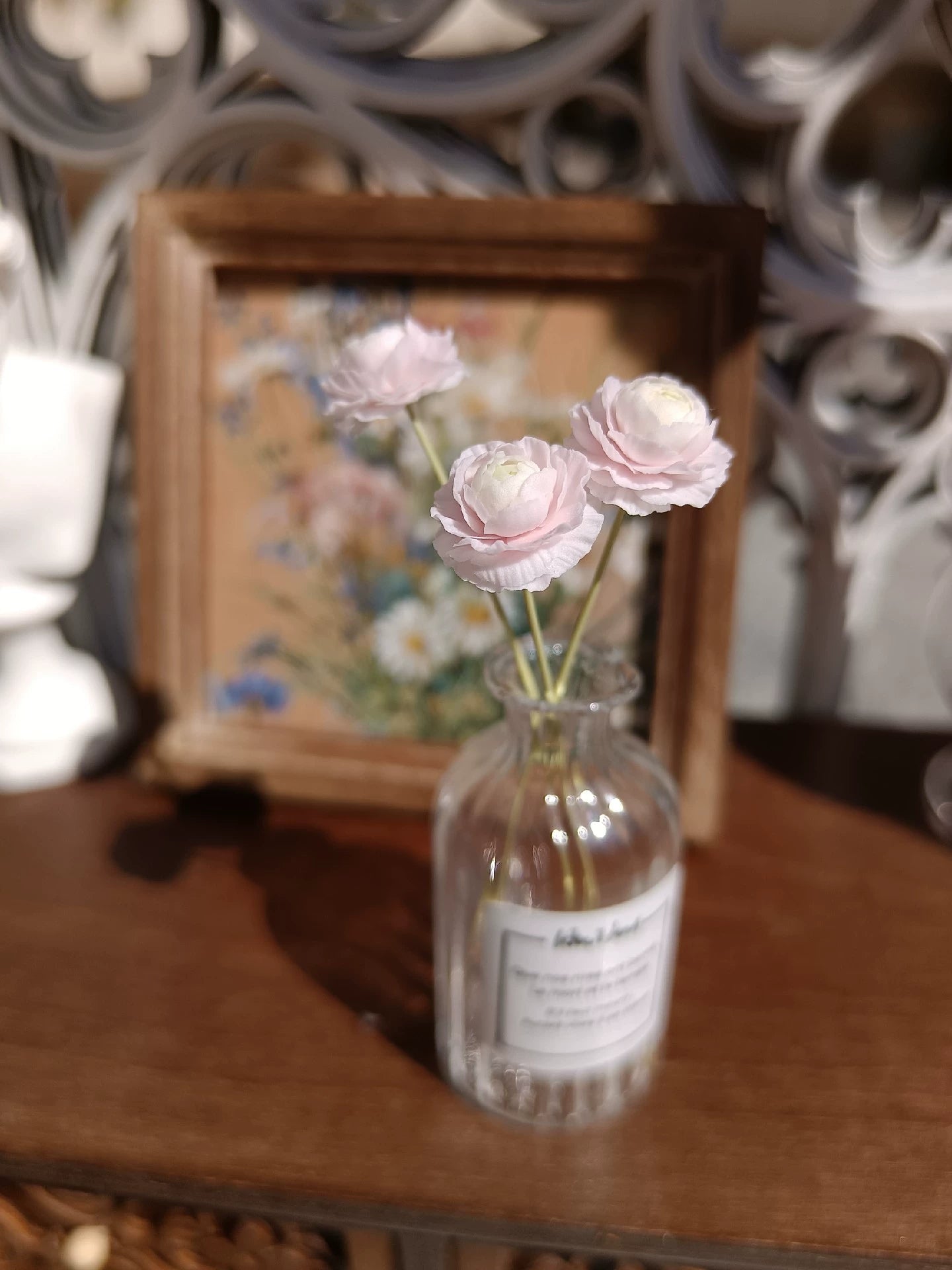 1:6 Scale Clay Peony Miniature Flowers BJD Blythe Dollhouse Decoration Accessories