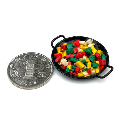 Ensemble d'accessoires de cuisine miniatures pour maison de poupée à l'échelle 1:12, avec accessoires de supermarché et ustensiles de cuisine