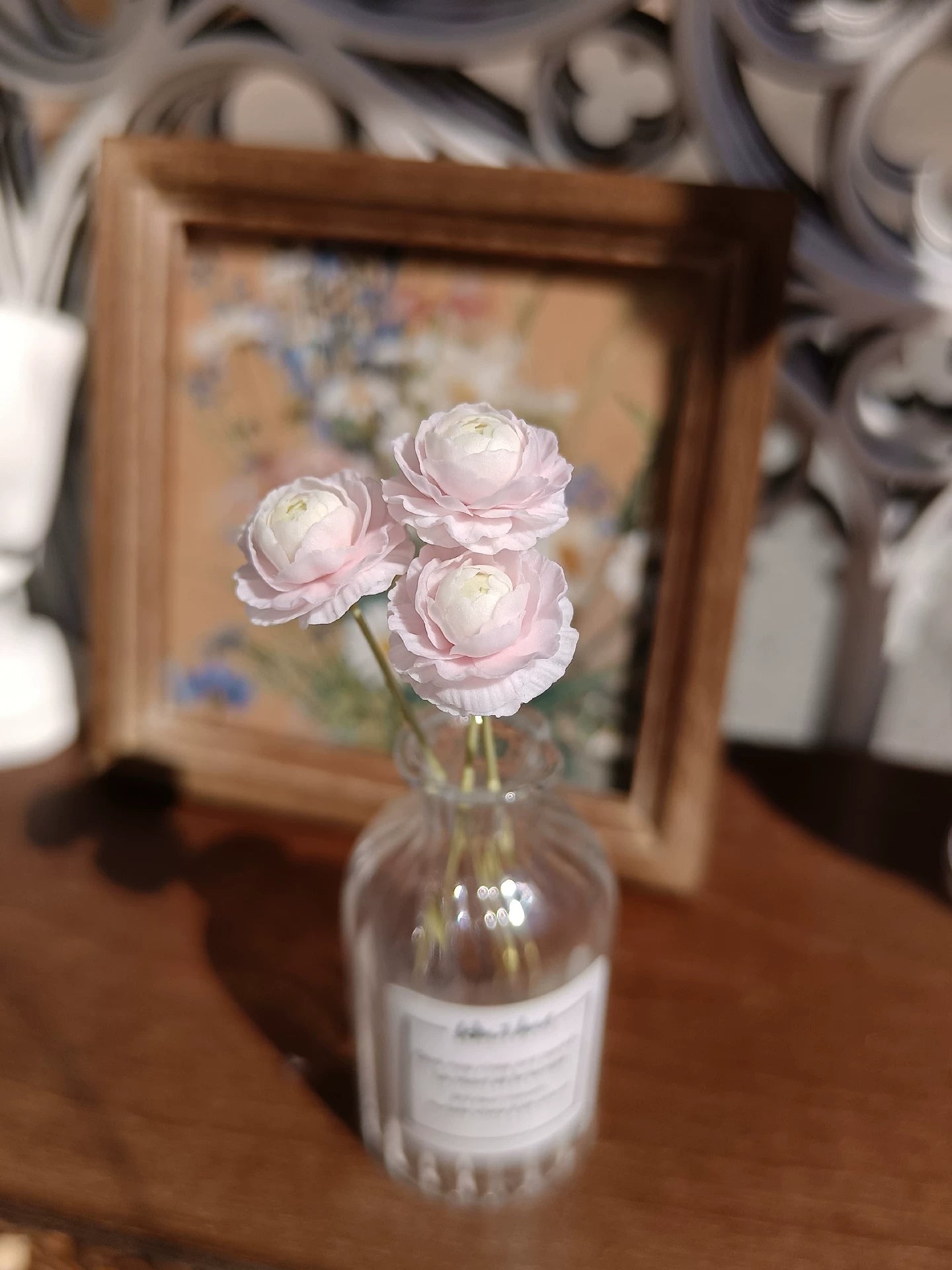 1:6 Scale Clay Peony Miniature Flowers BJD Blythe Dollhouse Decoration Accessories