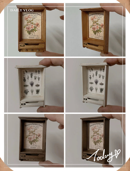 1:12 Scale Miniature Dollhouse Wooden Shelf For Blythe Doll Furniture