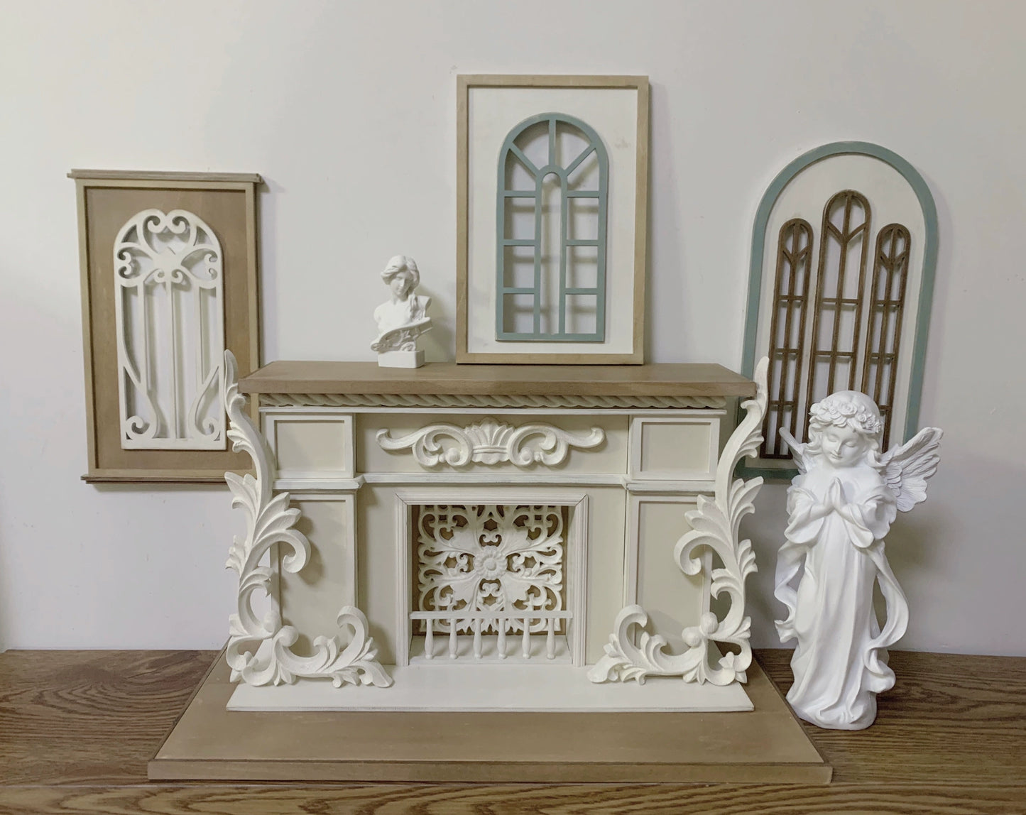 1:6 Scale Miniature Dollhouse Fireplace French Vintage Antique Blythe Miniature Furniture