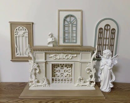 1:6 Scale Miniature Dollhouse Fireplace French Vintage Antique Blythe Miniature Furniture
