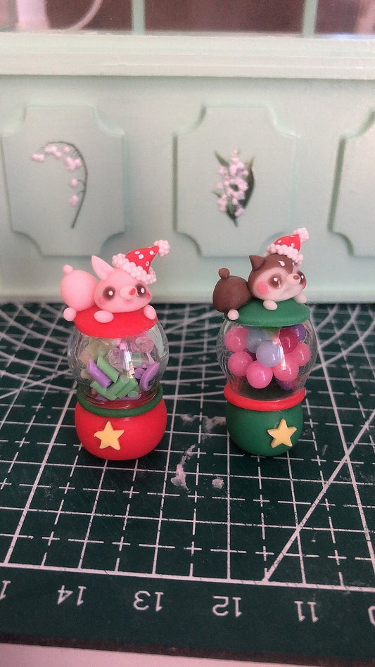 Accesorio para casa de muñecas con arcilla para máquina de dulces en miniatura a escala 1:12