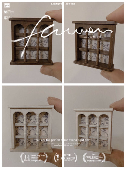 1:6 Scale Miniature Dollhouse Furniture Wall Cabinet Shelf Kitchen Storage Display Miniature Decor