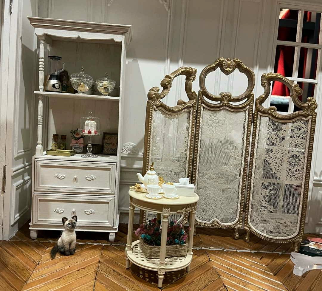 Mueble de madera en miniatura para casa de muñecas BJD Blythe a escala 1:6