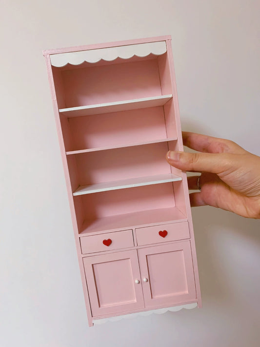 1:6 Scale Wooden Cabinet Bookshelf Storage For Blythe Doll Miniature Dollhouse Furniture
