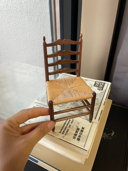 1:12 Scale Handwoven Miniature Chair Dollhouse Furniture