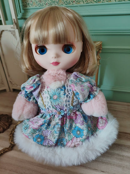 1:6 Scale Miniature Plush Doll Blythe Forest Carnival Anne Pink