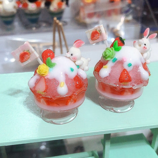 Ensemble de bols à smoothie miniatures en argile pour lapin, échelle 1:12, pour maison de poupée, pâtisserie, scène, jeu de nourriture miniature