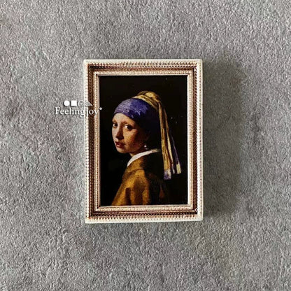 1:12 Scale Miniature Dollhouse Picture Frame Wall Art European Style DIY Miniature Painting Photo Gallery