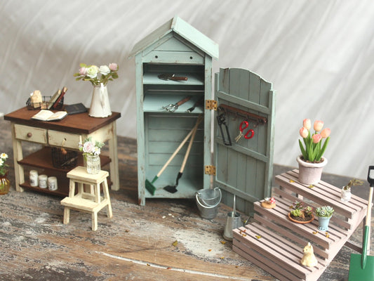Kit de materiales para cobertizo de herramientas de jardinería