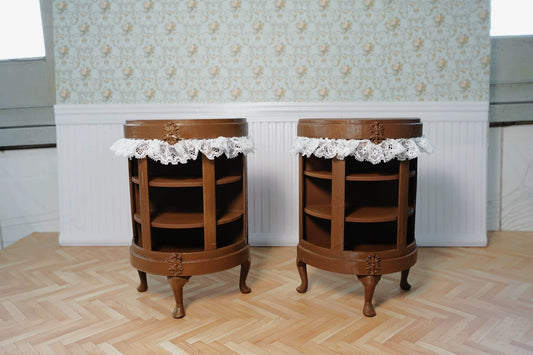 Mueble de madera en miniatura para casa de muñecas, escala 1:6, blanco, sin pintar