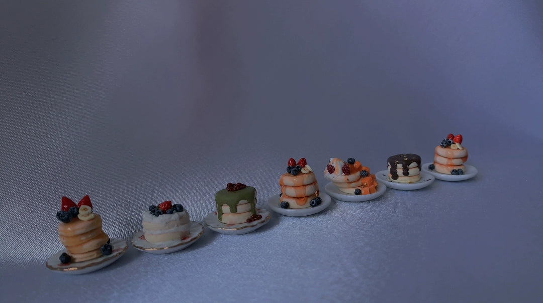 1:12 Scale Miniature Polymer Clay Pancake Handmade Customizable Mini Food For Dollhouse