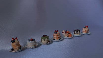 1:12 Scale Miniature Polymer Clay Pancake Handmade Customizable Mini Food For Dollhouse