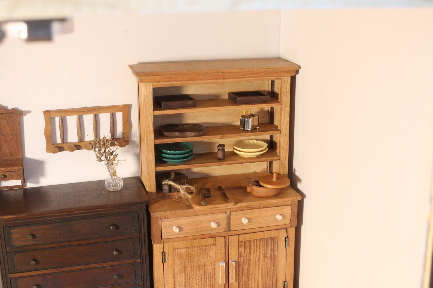 1:6 Scale American Country Style Sideboard Miniature Dollhouse Furniture