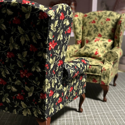 Fauteuil miniature à l'échelle 1:6 pour maison de poupée