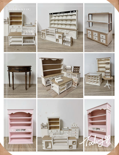 1:6 Scale Miniature Nordic Retro Wooden Cabinet For Blythe Dollhouse Custom Handmade Furniture
