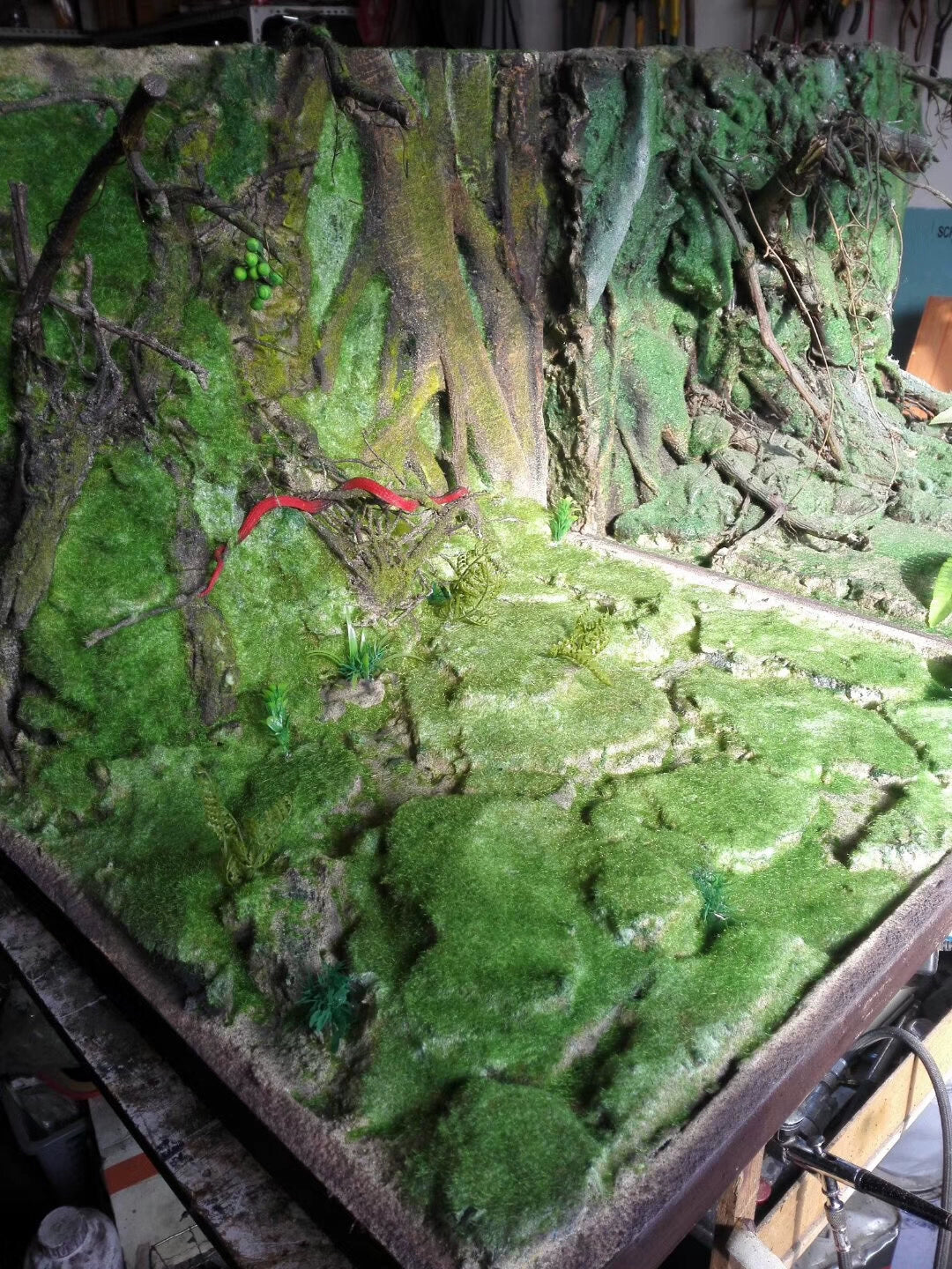 1:6 Scale Miniature Green Forest Outdoor Scene For Blythe BJD Ob11 Dolls