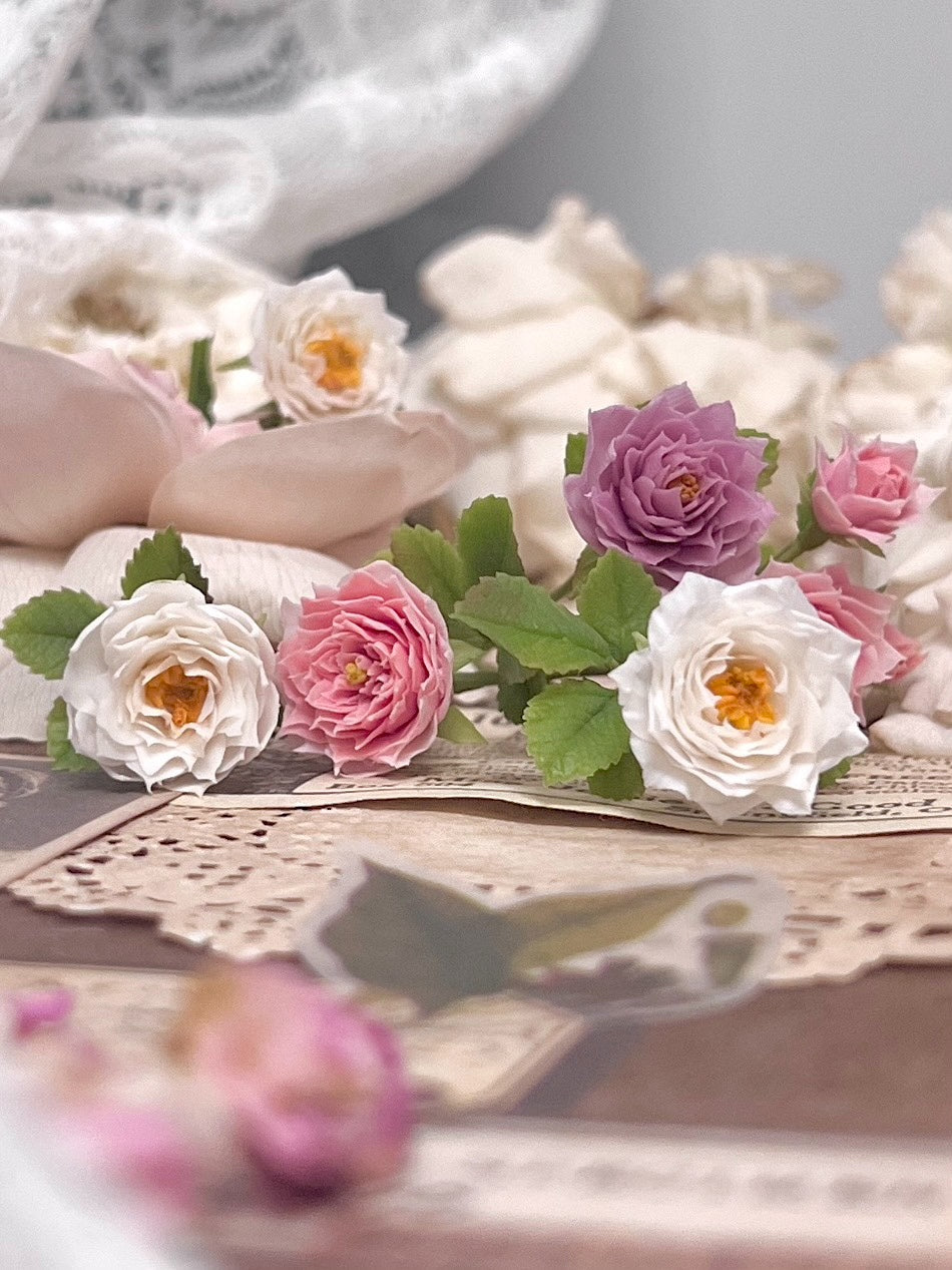 1:6 Scale Miniature Purple Rose Dollhouse Accessory For Blythe Dolls