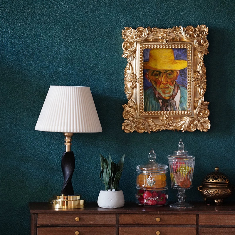 Accesorios para casa de muñecas en miniatura a escala 1:6, accesorios Blythe, espejo de tocador de estilo europeo, marco decorativo para fotos.