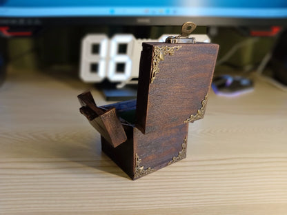 Joyero de estilo antiguo impreso en 3D para casa de muñecas en miniatura