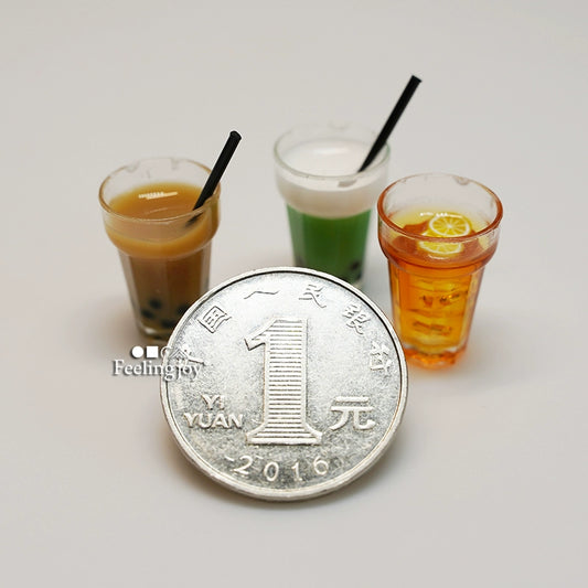 Service à thé miniature pour maison de poupée, échelle 1:6 et échelle 1:12, avec accessoires pour thé noir, citron et matcha