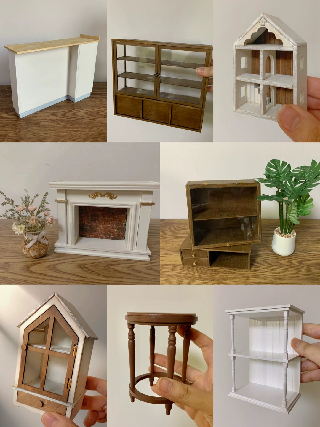 1:12 Scale Miniature Wooden Cabinet Bookshelf Dollhouse Furniture For Blythe Dolls
