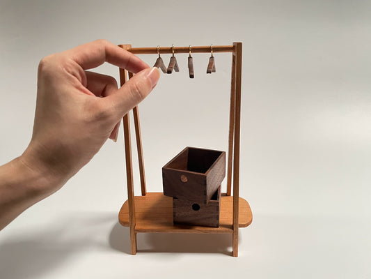 1:6 Scale Cherry Wood Hanger Miniature Dollhouse Furniture