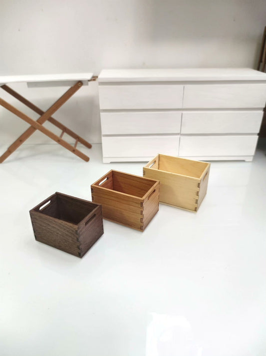 Cesta de almacenamiento en miniatura a escala 1:12, accesorio para casa de muñecas