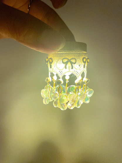 1:12 Scale Dollhouse Ceiling Lamp With Remote Control Miniature Lighting Accessory For Blythe Doll