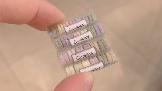 1:12 Scale Miniature Macarons Assorted Colors Set Of 10 Dollhouse Food Decor