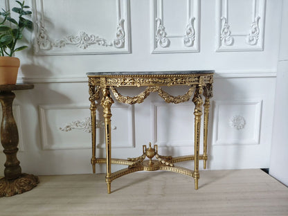 Conjunto de mesa y espejo en miniatura August a escala 1:12, muebles para casa de muñecas