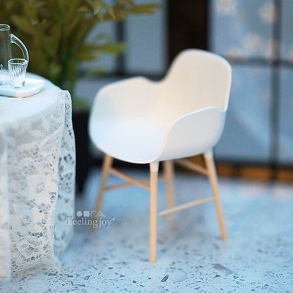 Accesorios para casa de muñecas BJD a escala 1:6, Blythe, té de la tarde, ensalada en miniatura, accesorios para escena, modelo de juego de comida en miniatura, candelabro, silla