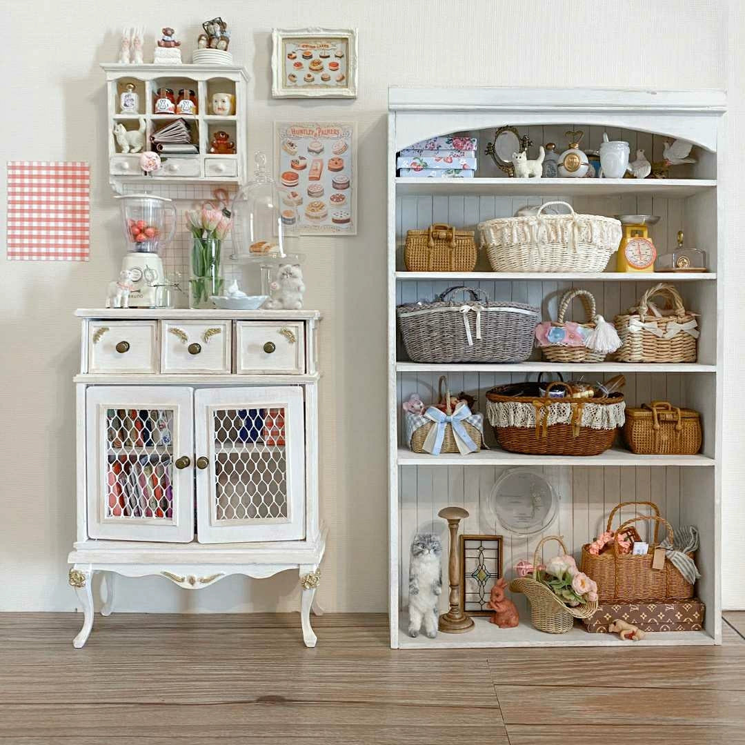 Mueble de madera en miniatura para casa de muñecas BJD Blythe a escala 1:6