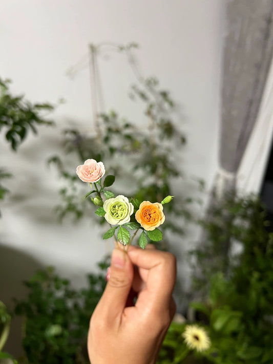1:6 Scale Miniature Austin Roses For Blythe Dollhouse Decor