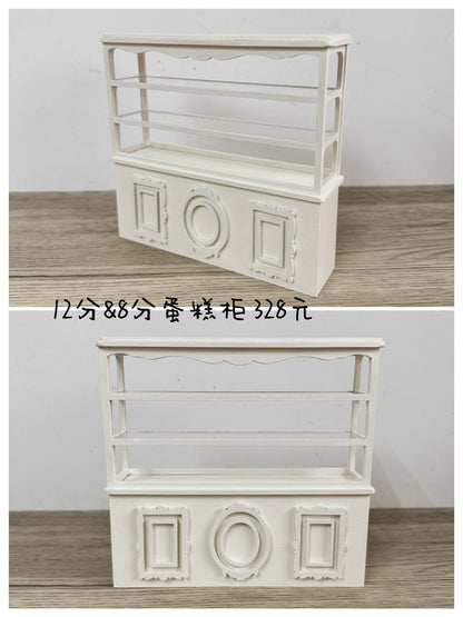 1:12 Scale Miniature Dollhouse Furniture Wooden Cabinet Cake Display Storage Miniature Living Room Decor