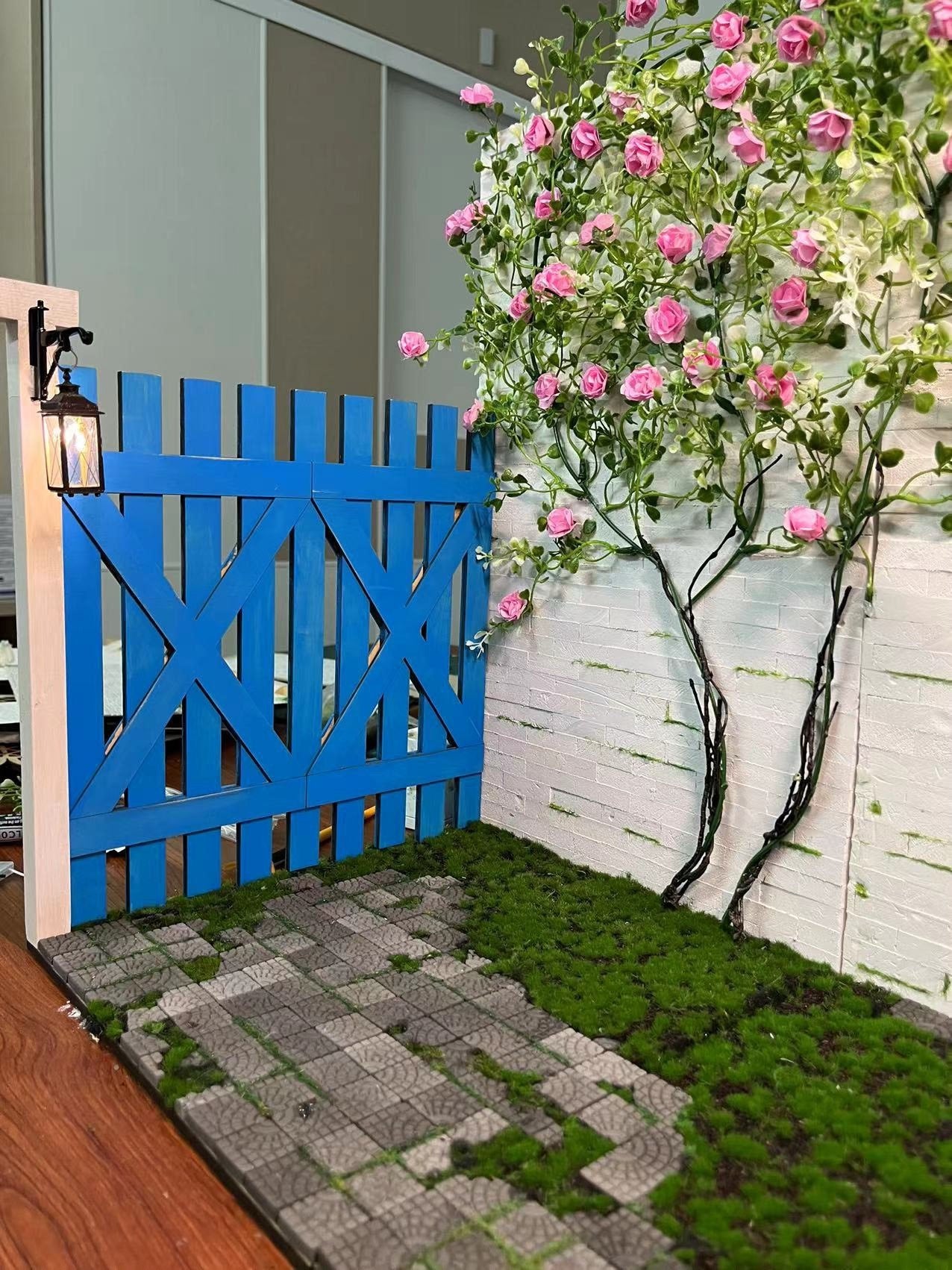 1:6 Scale Miniature Dollhouse Brick Wall Background Photography Scene