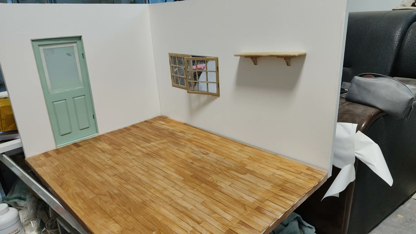 1:6 Scale Three Sided Dollhouse Miniature For Blythe BJD Vintage Dollhouse Miniature Furniture