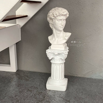 Statue miniature David en résine pour maison de poupée, échelle 1:6, figurine BJD Ob11, accessoire de scène