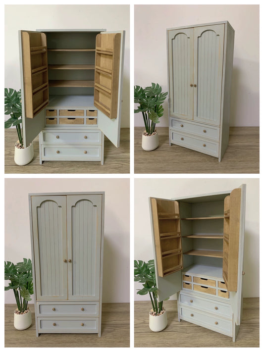 1:6 Scale Miniature Wooden Cabinet Dollhouse Furniture For Blythe Dolls Kitchen Living Room Display