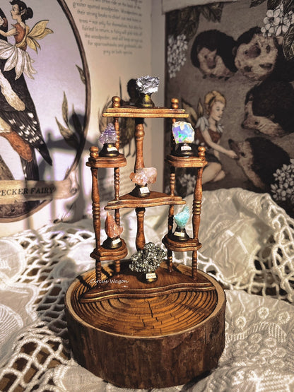 Vitrine à bijoux en bois à l'échelle 1:12, meubles miniatures pour maison de poupée